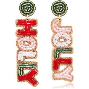 ✨ Beaded Christmas Earrings Set | Handmade Holiday Jewelry